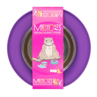 Messy Cats Single Silicone Feeder Purple Medium