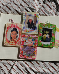 Pink Apple acrylic photocard holder
