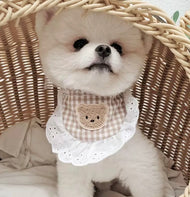 Small Plaid Bear Bow Harness Dress Set Series