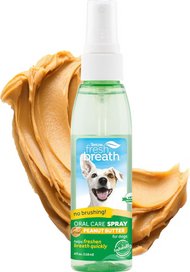 4 oz. Tropiclean Fresh Breath Oral Care Spray Peanut Butter For Pets