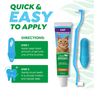 TropiClean Fresh Breath Odor & Tartar Control Dental Kit for Cats