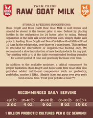 Boss Dog Goat Milk w/ Probiotics 32 FL OZ - Simply Spinach (Frozen)
