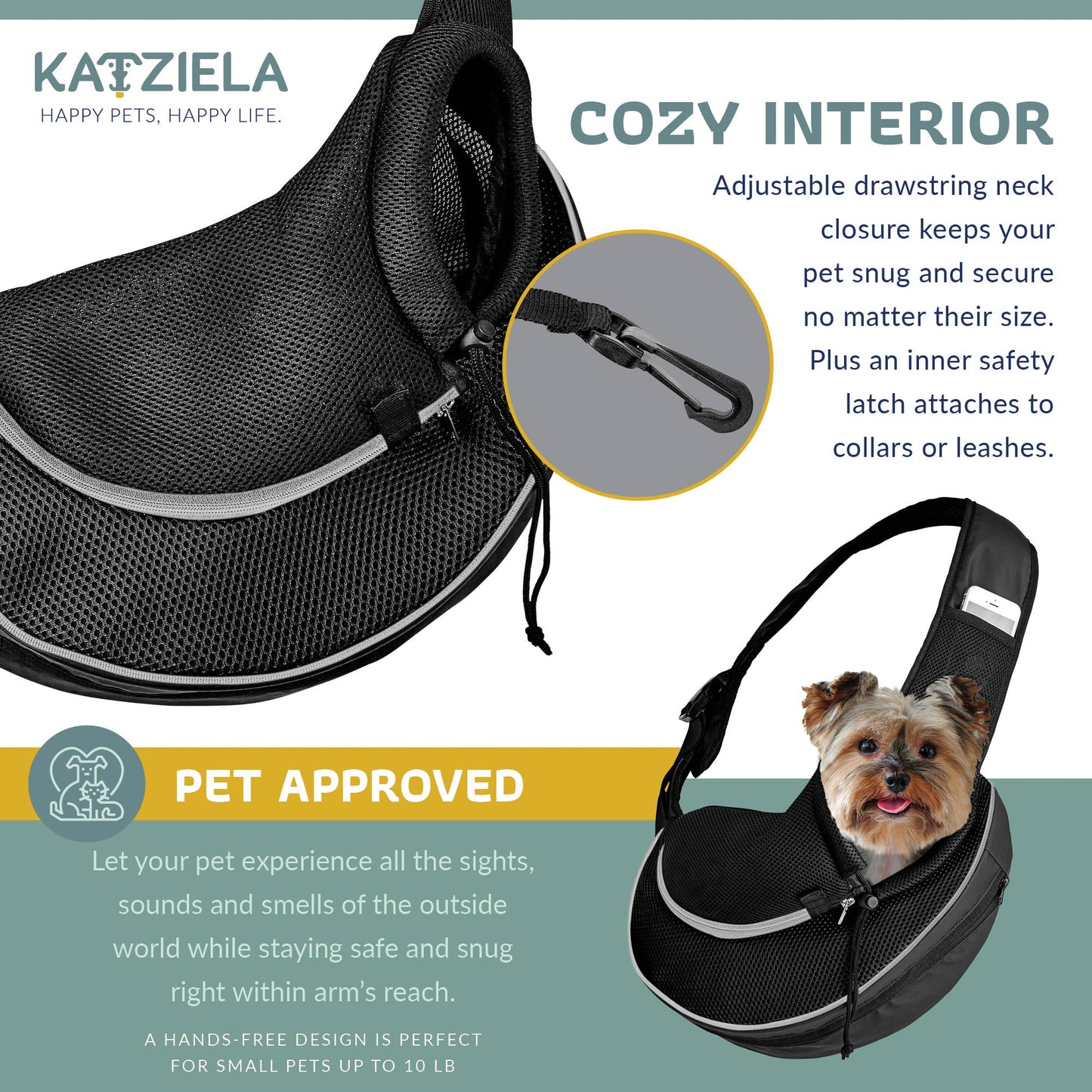Pet Carrier Expandable Sling For Small Dogs And Cats