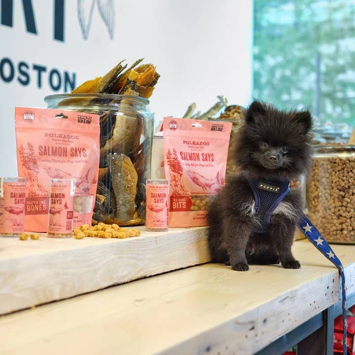 Polkadog Salmon Says Training Bits Crunchy Dog & Cat Treats