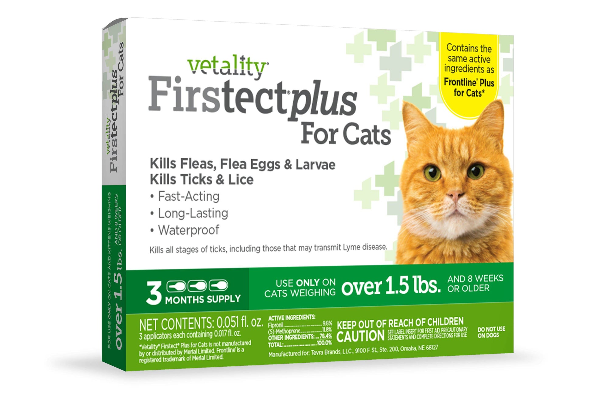 Vetality Firstect Plus Fleas and Ticks for Cats Over 1.5 lbs