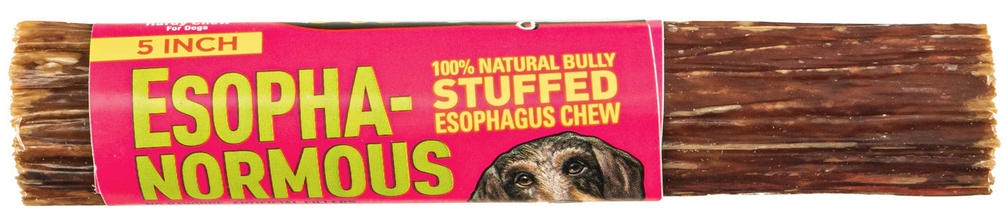 Etta Says! Esophagus Stuffed Bully Sticks Dog Chew 5in 1ct
