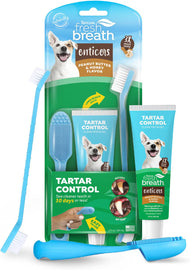 2oz Tropiclean FB Enticers Peanut Butter & Honey Oral Care Kit