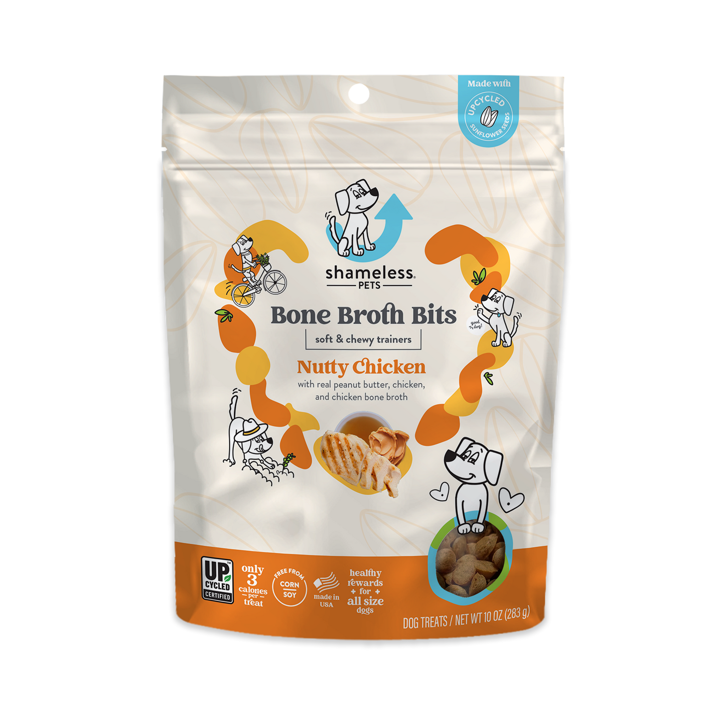 Nutty Chicken Bone Broth Dog Training Treats