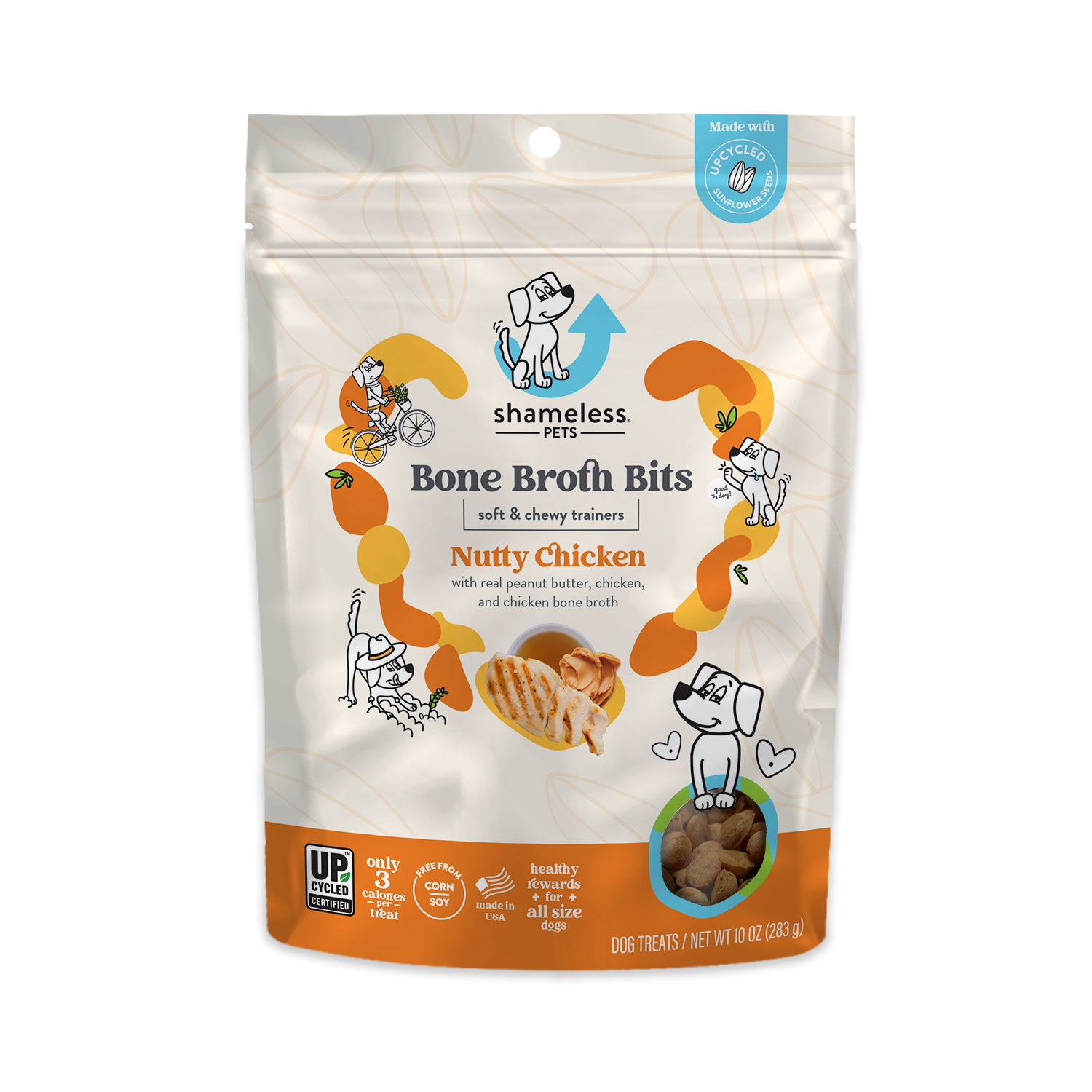 Nutty Chicken Bone Broth Dog Training Treats