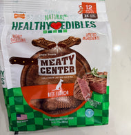 Nylabone Natural Edibles Meaty Center Beef Flavor Small Dog Treats