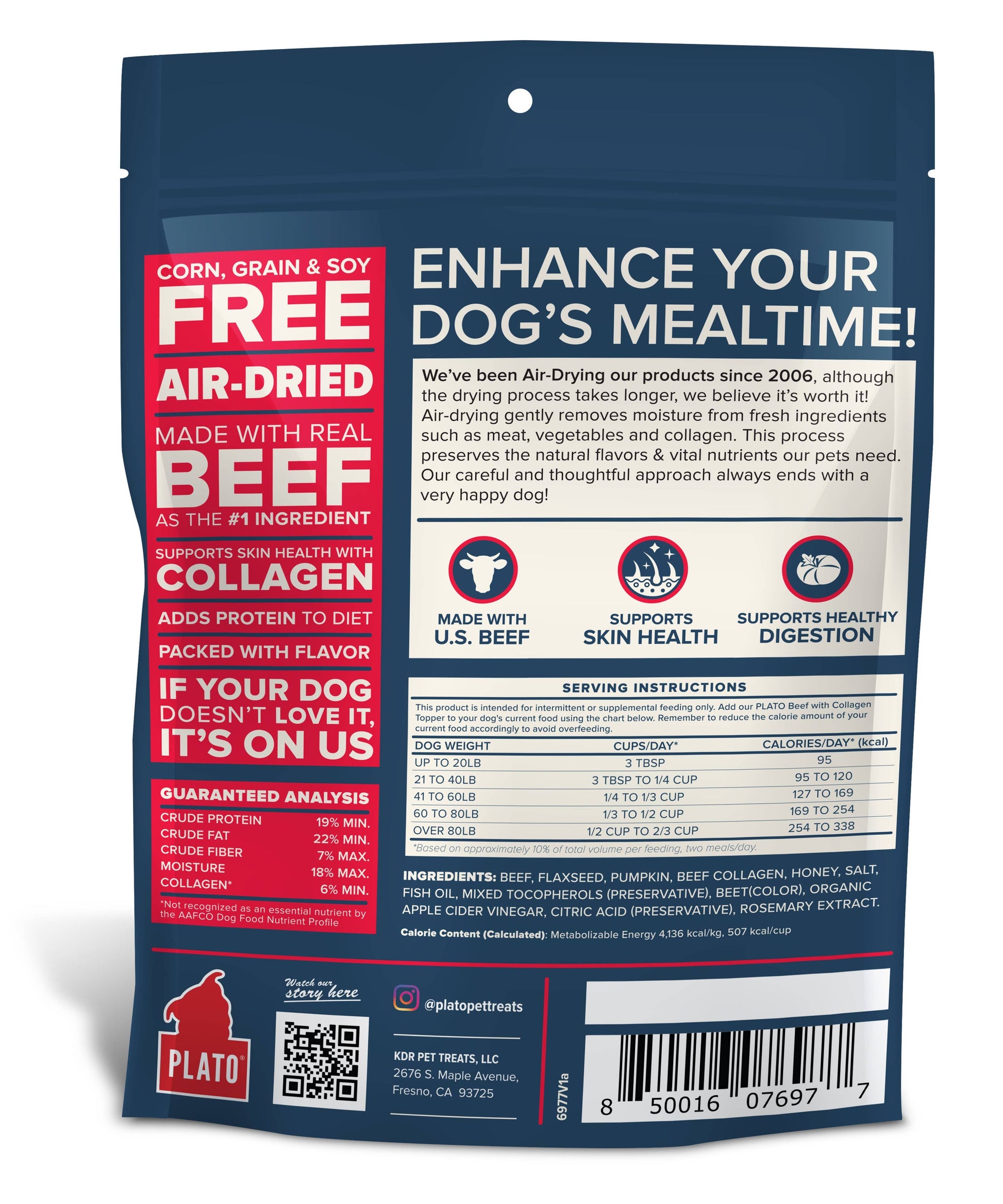 Plato Food Topper Beef & Collagen Recipe 12oz
