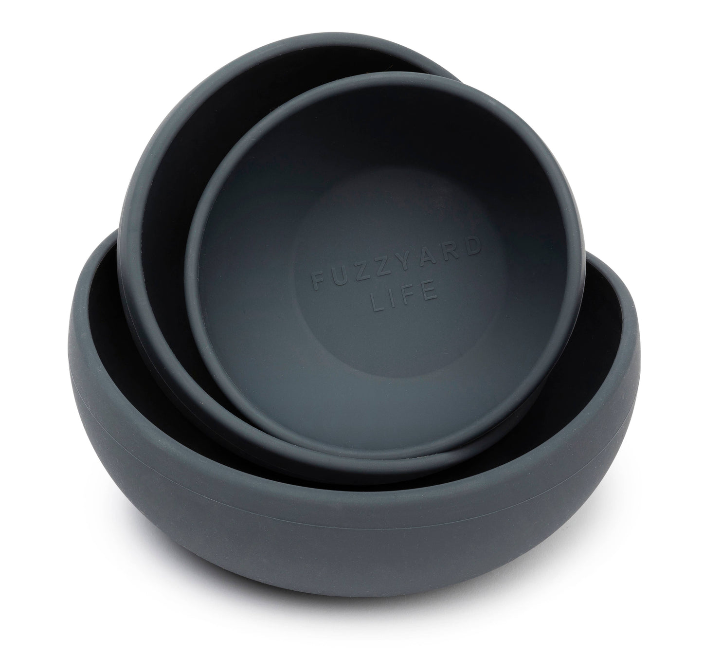 FuzzYard Life Silicone Bowl - Slate Grey L