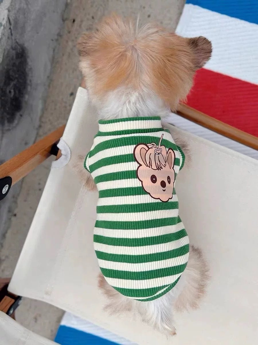 Green Stripe Cartoon Tank