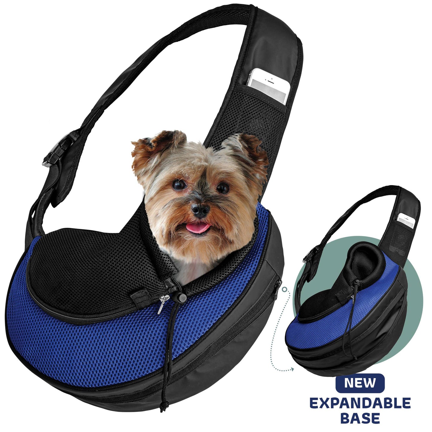 Pet Carrier Expandable Sling For Small Dogs And Cats