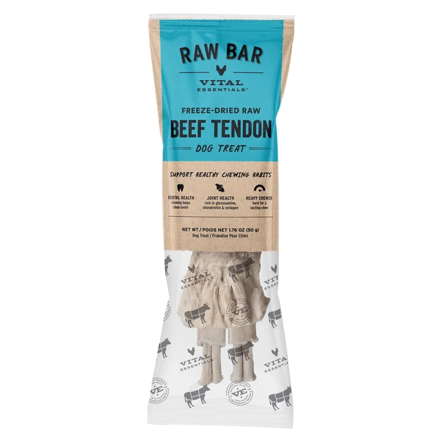Vital Essentials RAW BAR Freeze-Dried Raw Beef Tendon Dog Treat, 1.76 oz