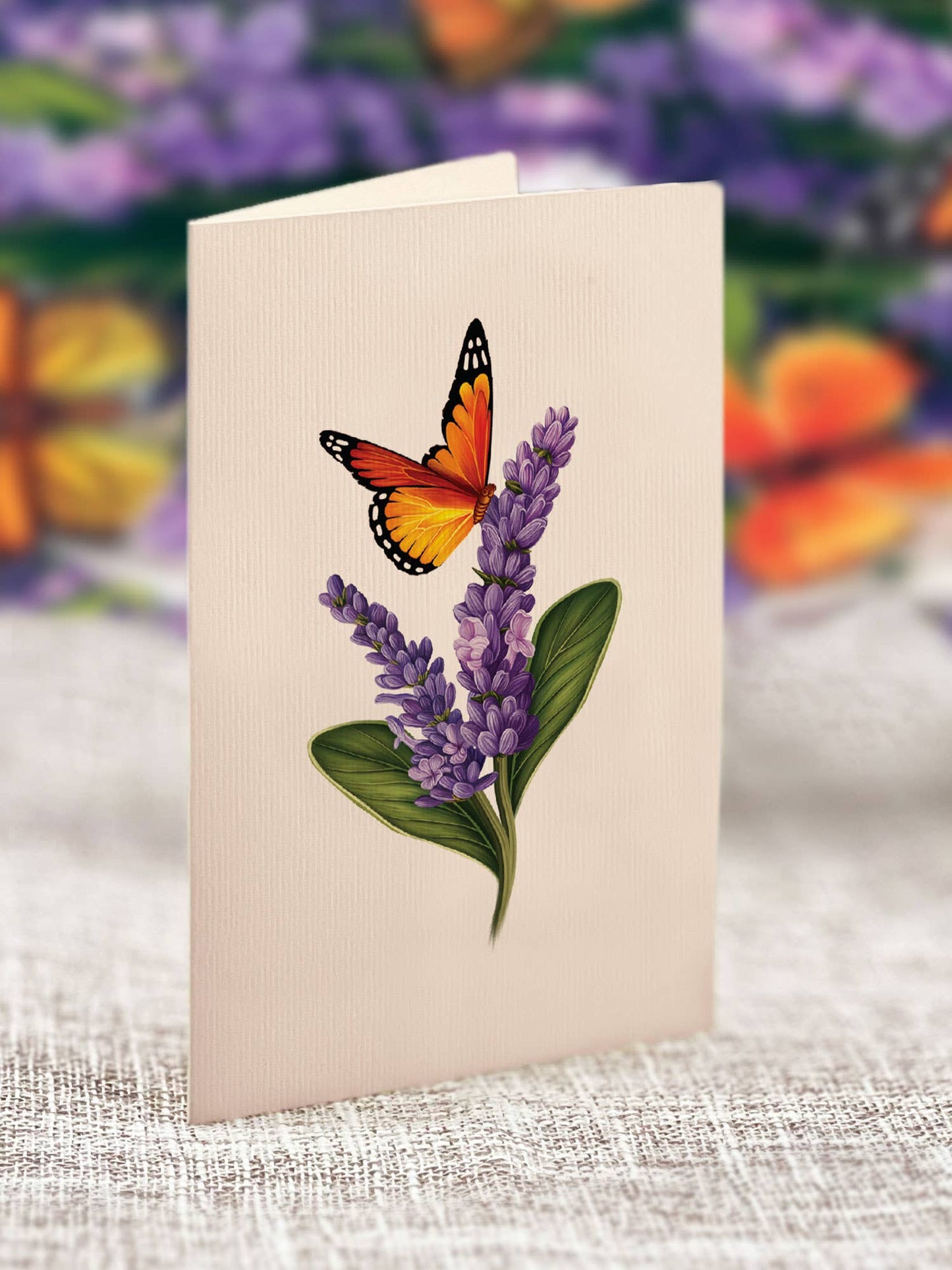 Mini Lavender & Butterflies (10 Pop-up Greeting Cards)