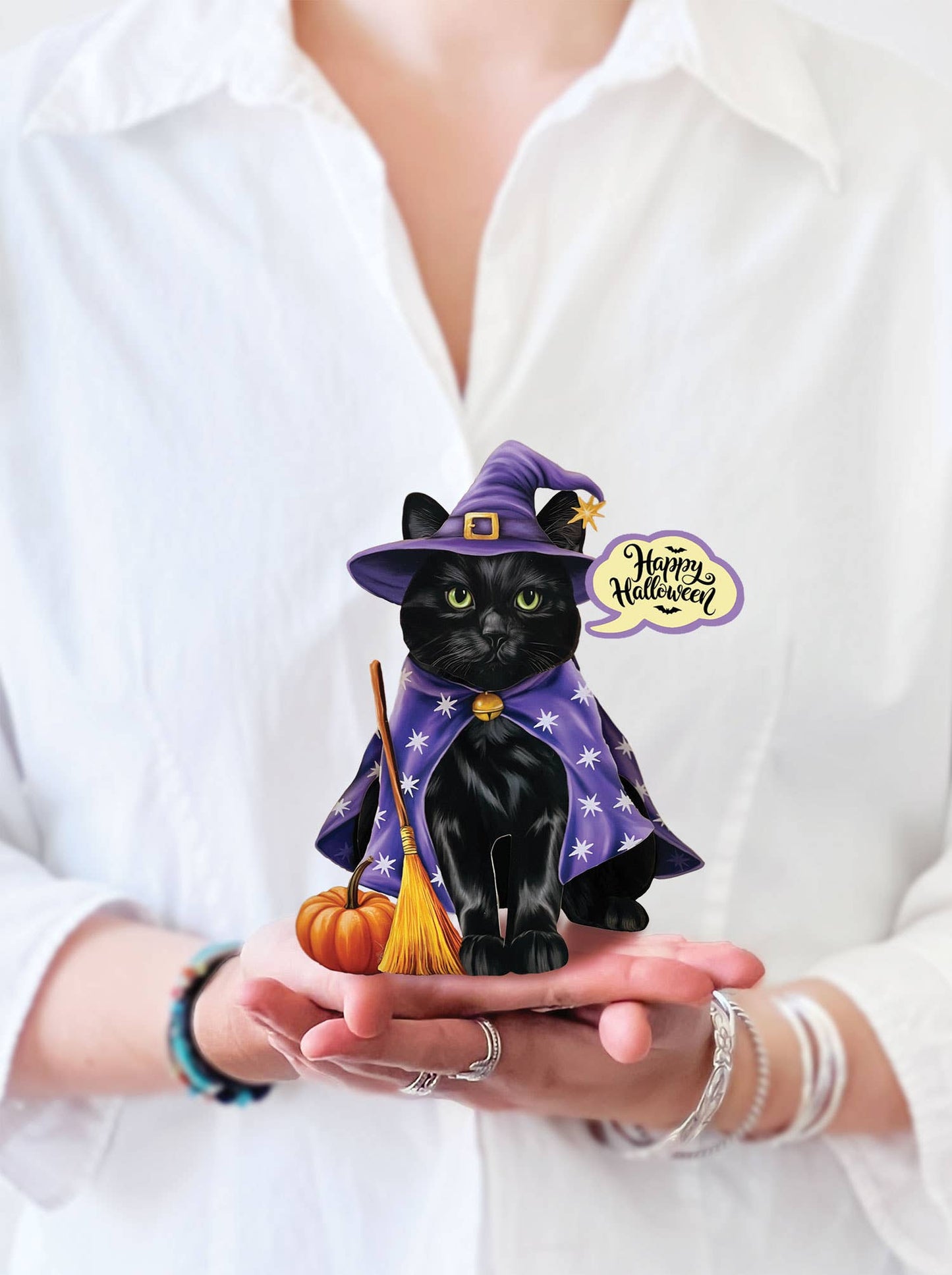Mini Halloween Cat (1 Mini Pop-up Greeting Card)