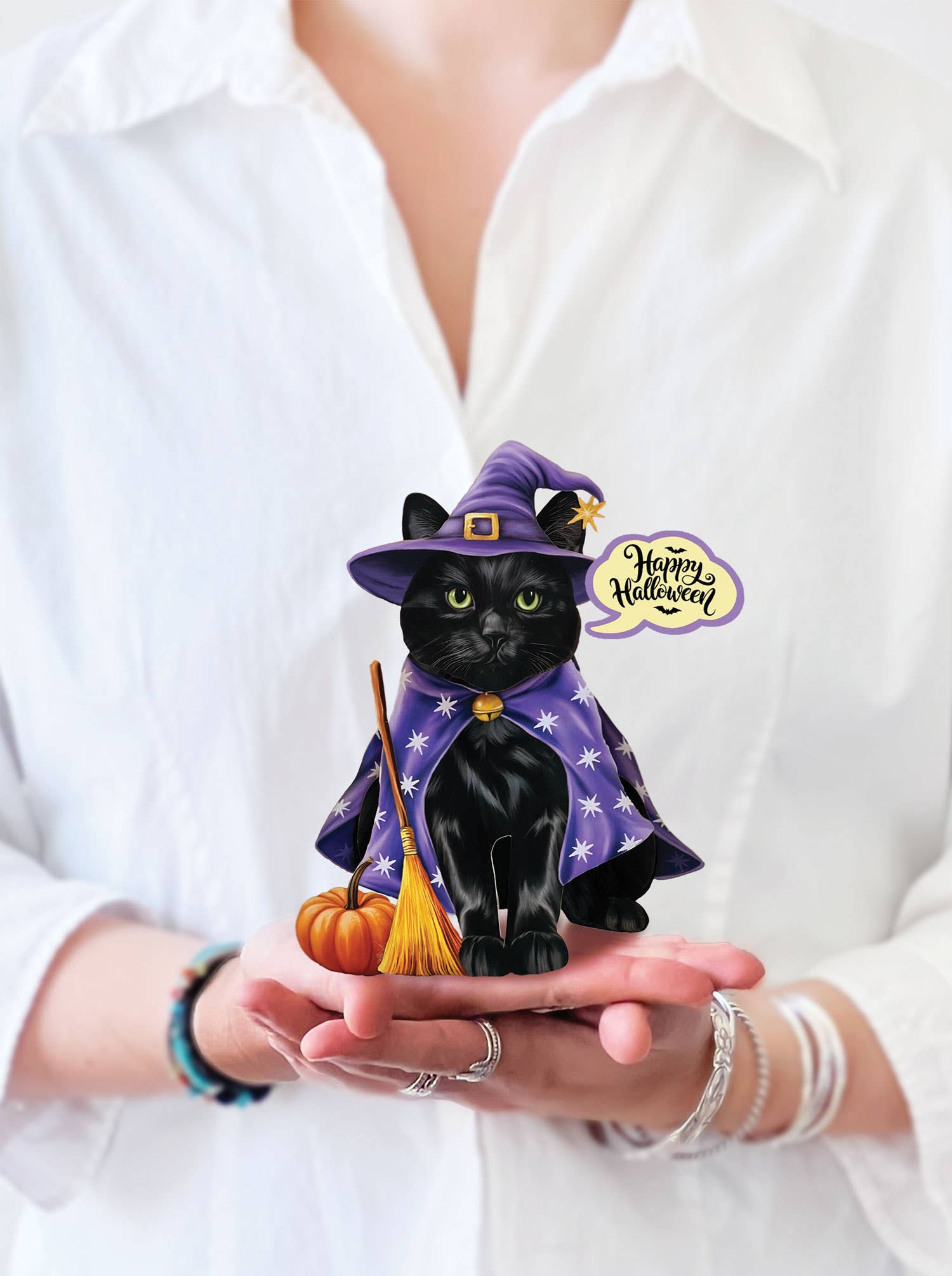 Mini Halloween Cat (1 Mini Pop-up Greeting Card)