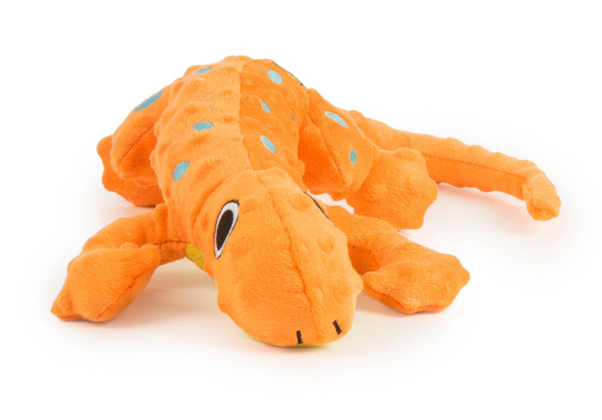 GoDog Amphibianz Gecko Squeaky Plush Dog Toy Large