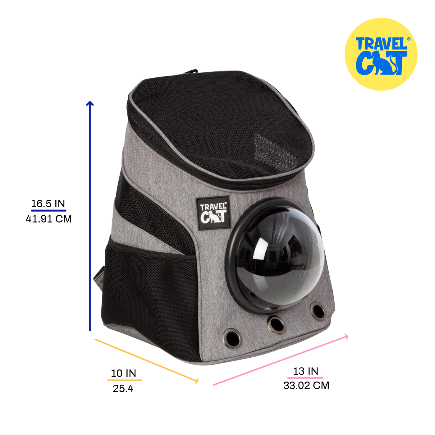 "The Fat Cat" Mini Cat Backpack - Bubble Pet Carrier