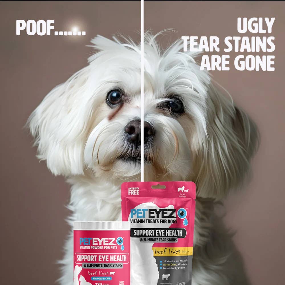 Pet Eyez Vitamin Powder for Dogs & Cats Beef Liver 120 Scoop