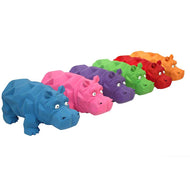 Multipet Origami Hippos Latex Dog Toy Assorted Colors 8"