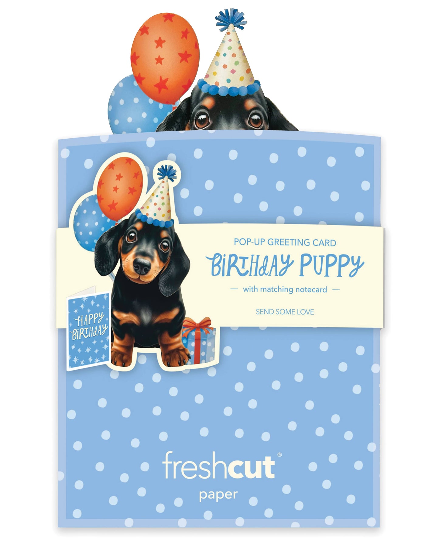 Mini Birthday Puppy (1 Mini Pop-up Greeting Card)