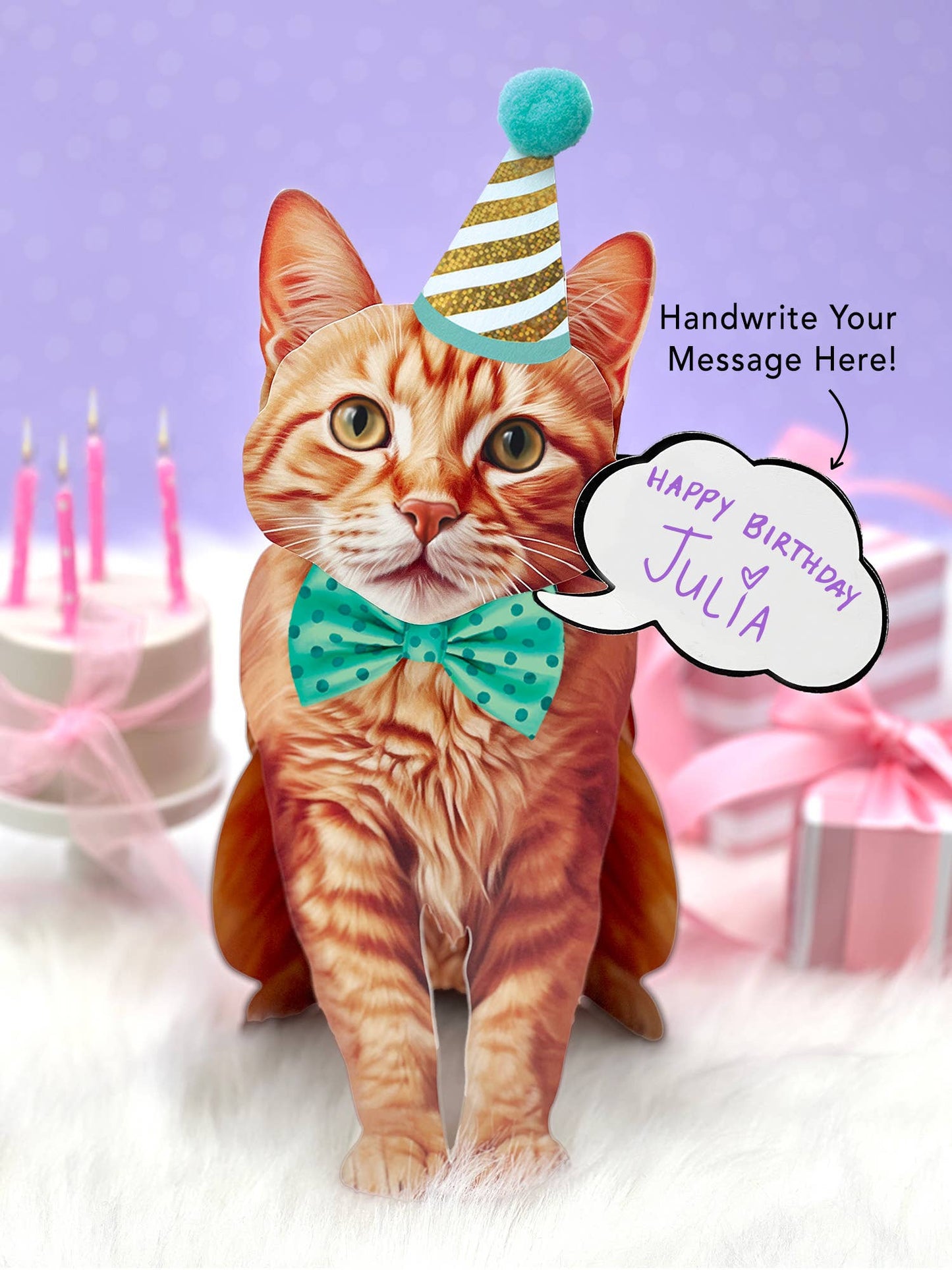 Orange Tabby (1 Pop-up Greeting Card)