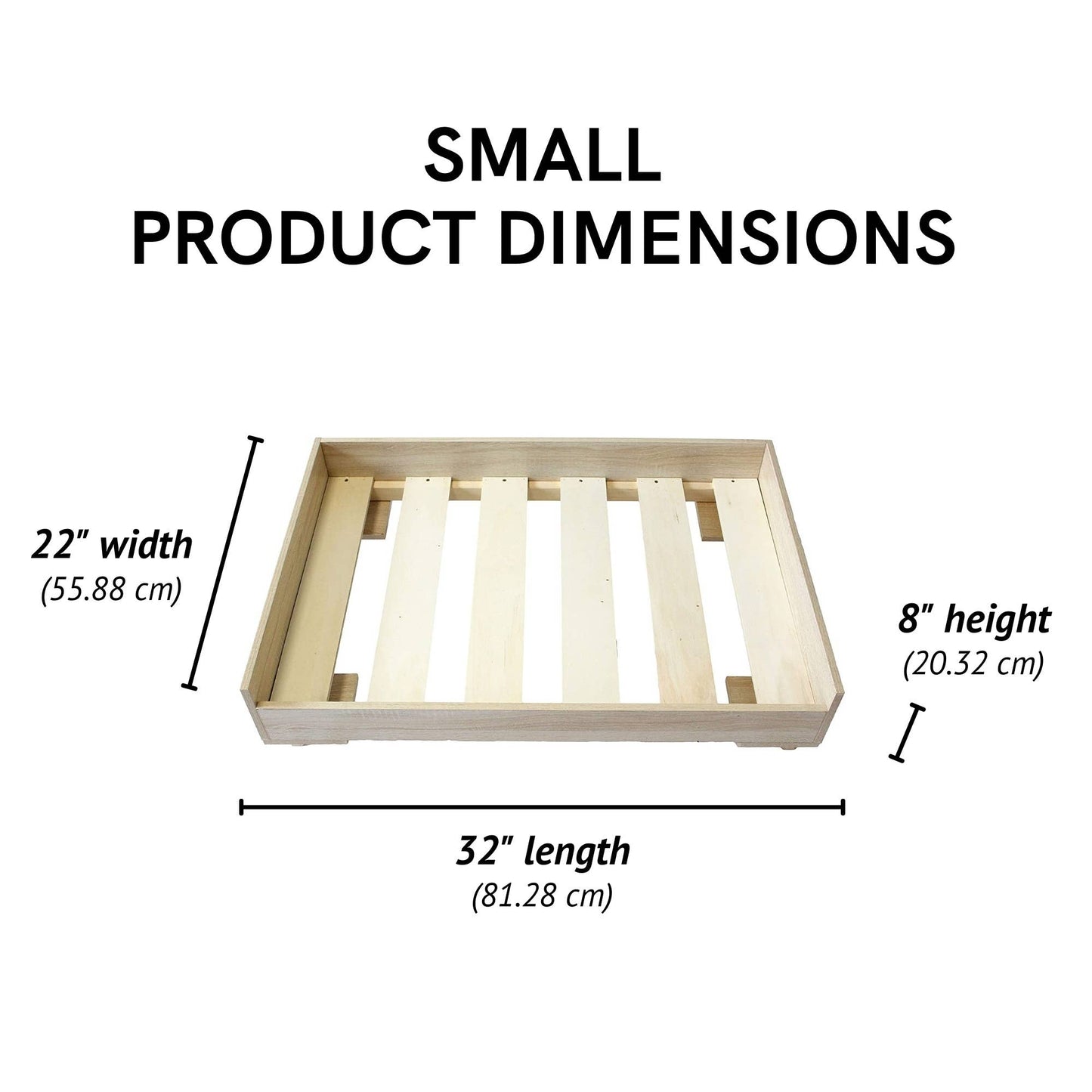 Midlee Raised Wooden Dog Bed Frame