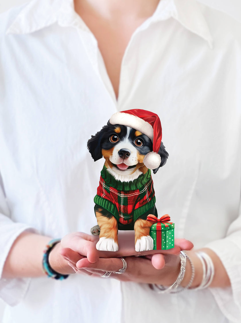 Mini Christmas Puppy (1 Mini Pop-up Greeting Card)