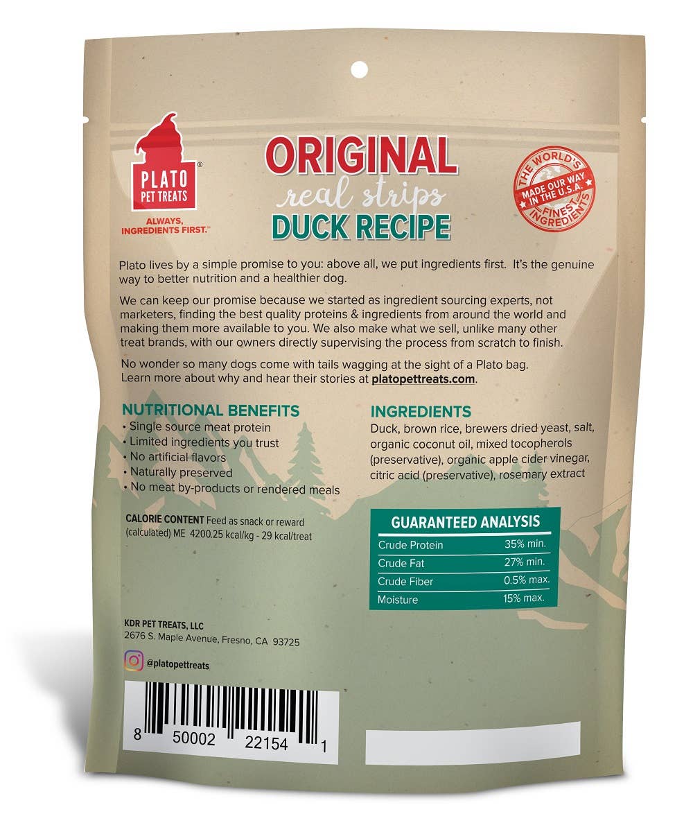 Plato Original Real Strips Duck 18oz