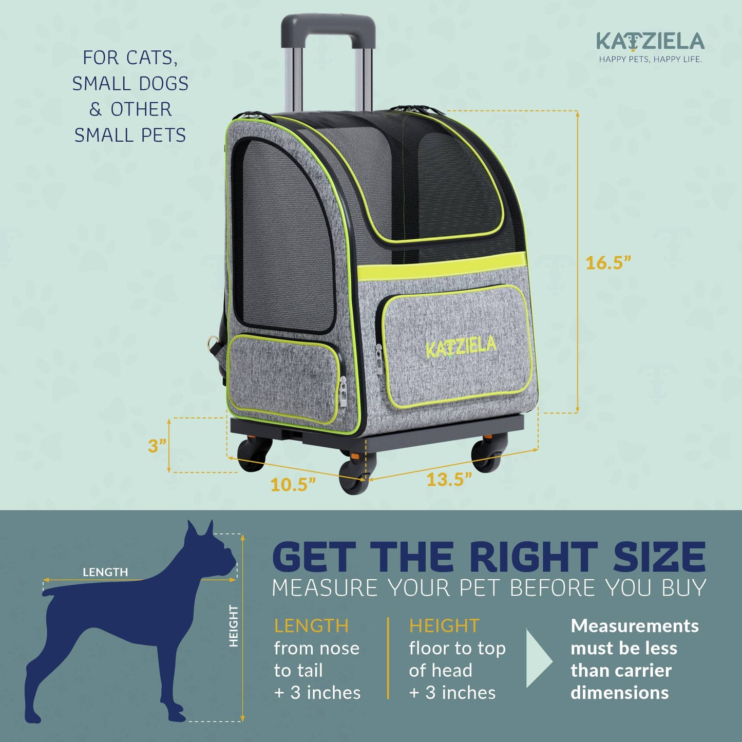 Hybrid Adventurer Pet Backpack With Wheels - 2 Options