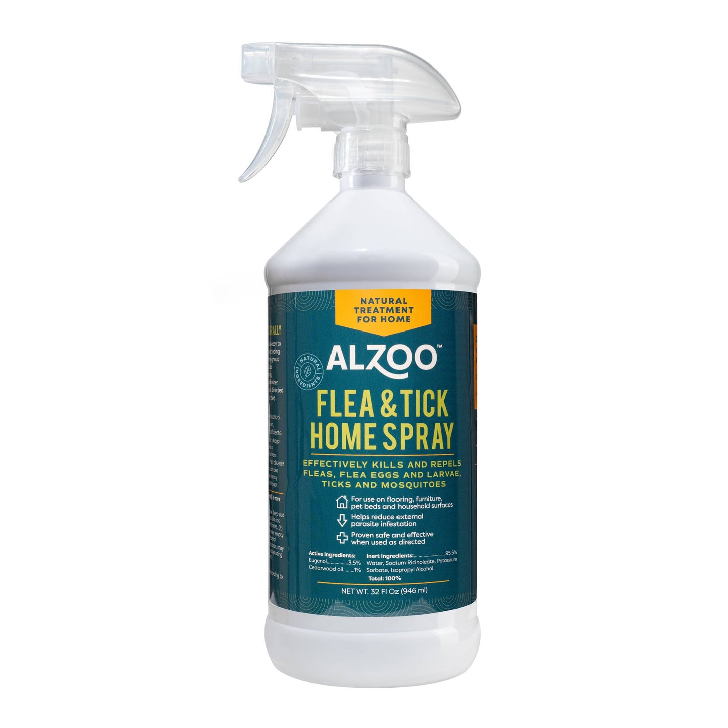 ALZOO Plant-Base Flea & Tick Home Spray. 32oz