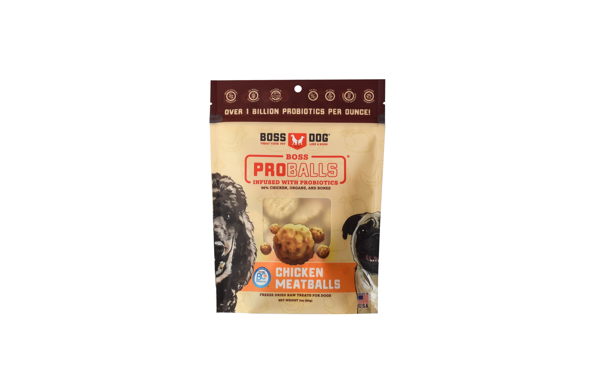 Boss Dog & Boss Cat Proballs - Beef Medallions (3 oz)