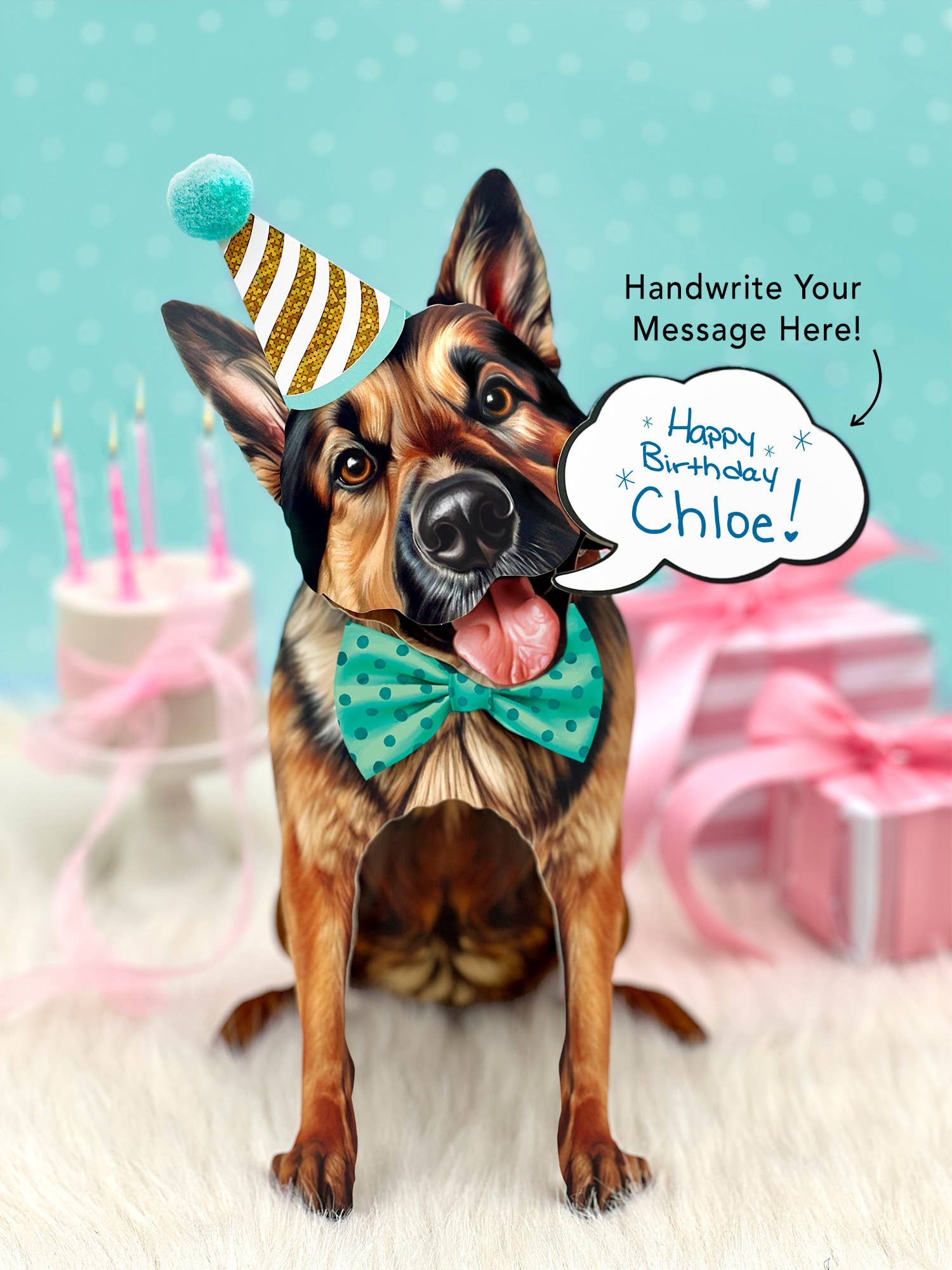 German Shepherd (1 Pop-up Greeting Card)