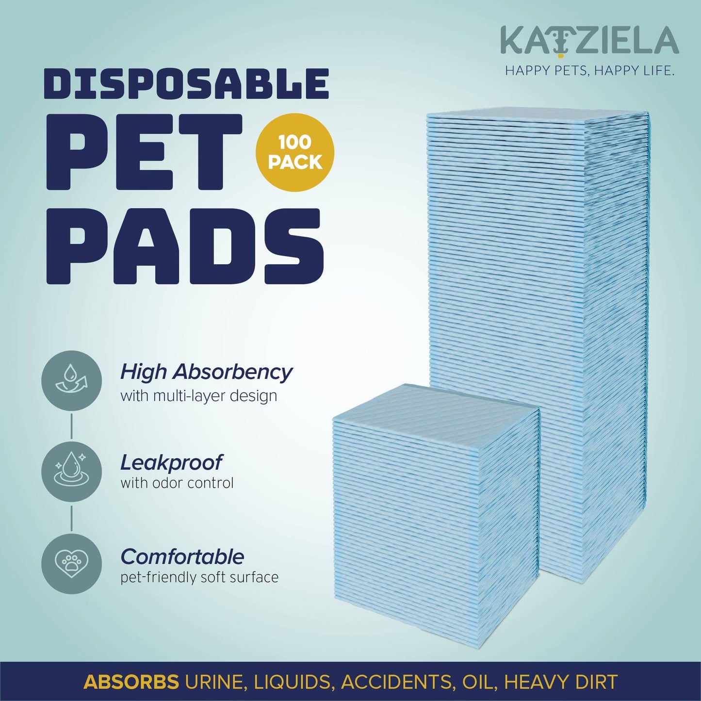 Katziela Disposable Pet Pads  22X23