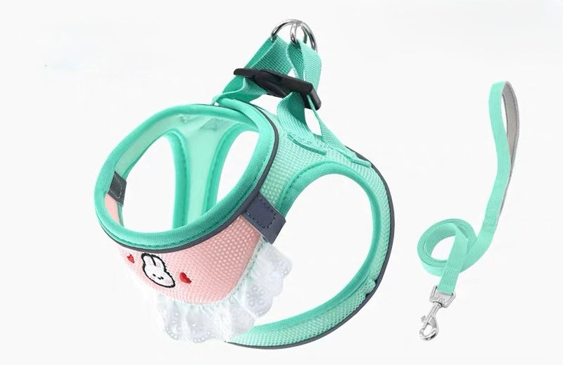 Rabbit Green Harness + Leash Set