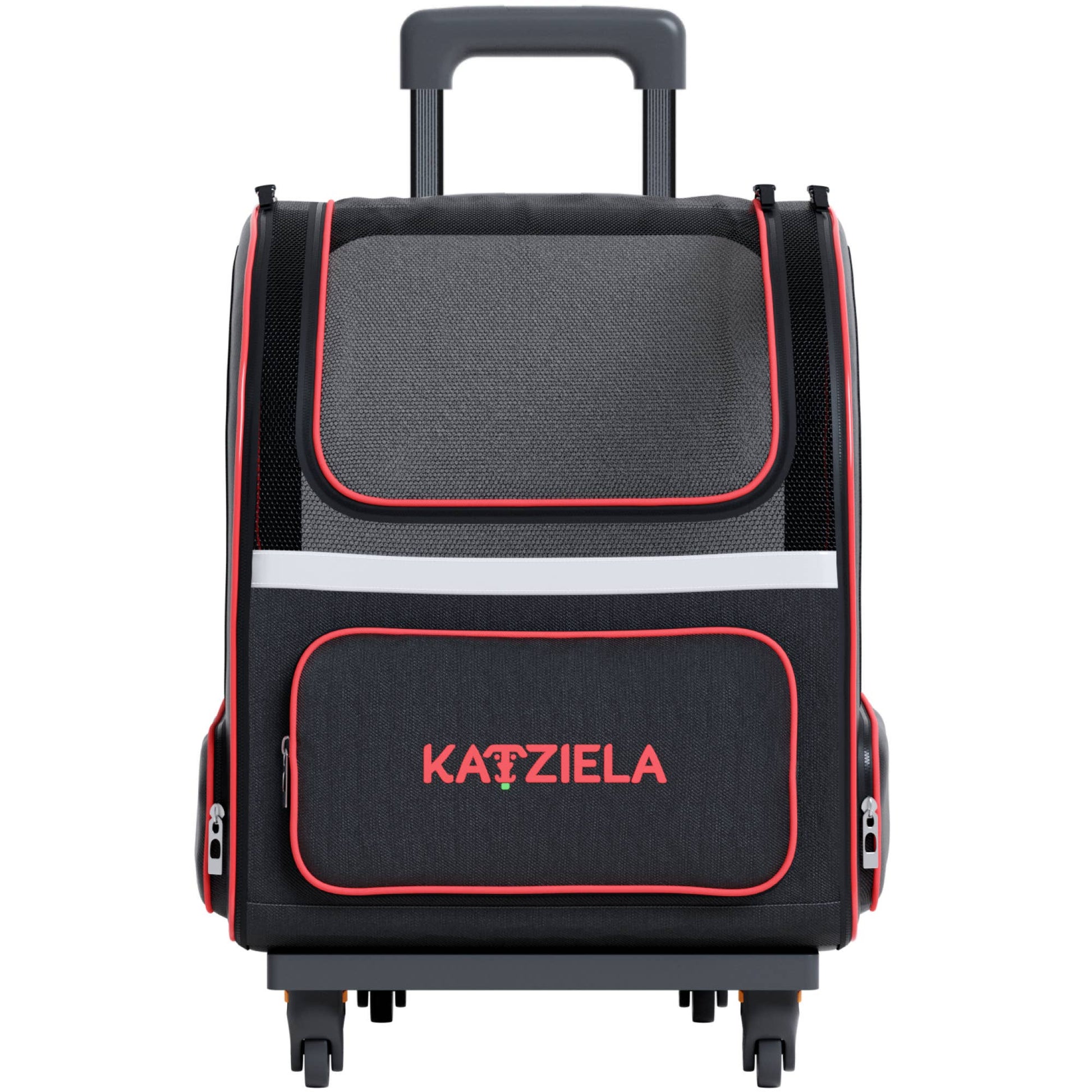 Hybrid Adventurer Pet Backpack With Wheels - Red