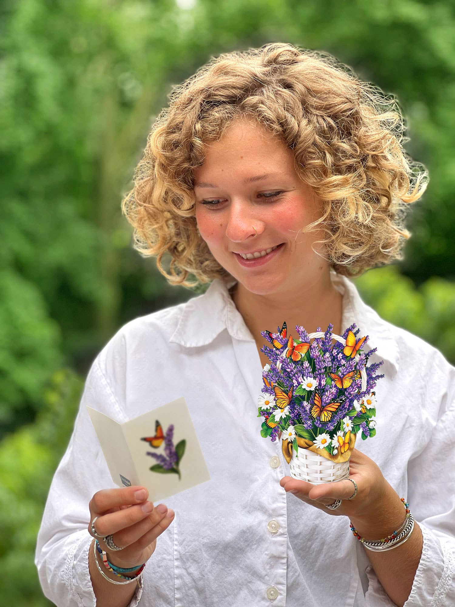 Mini Lavender & Butterflies (10 Pop-up Greeting Cards)