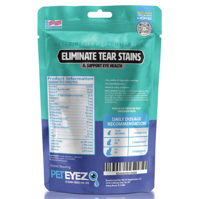 Pet Eyez Vitamin Treats for Cats Lamb Formula 1oz
