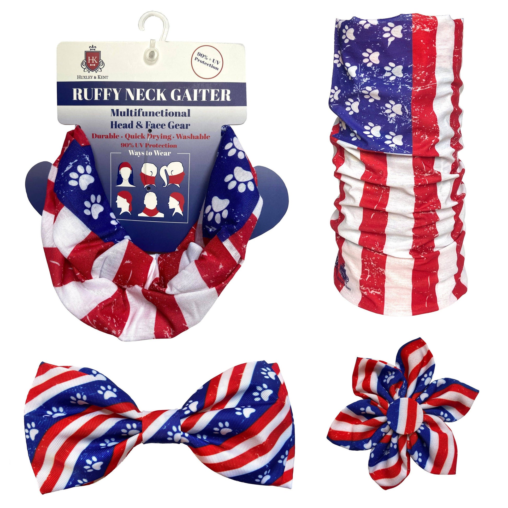 Paws & Stripes Bow Tie