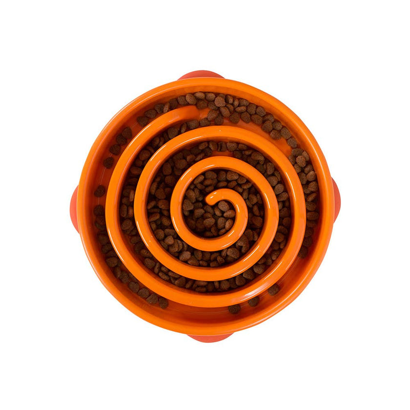 Outward Hound Fun Feeder Slo Bowl Orange Small