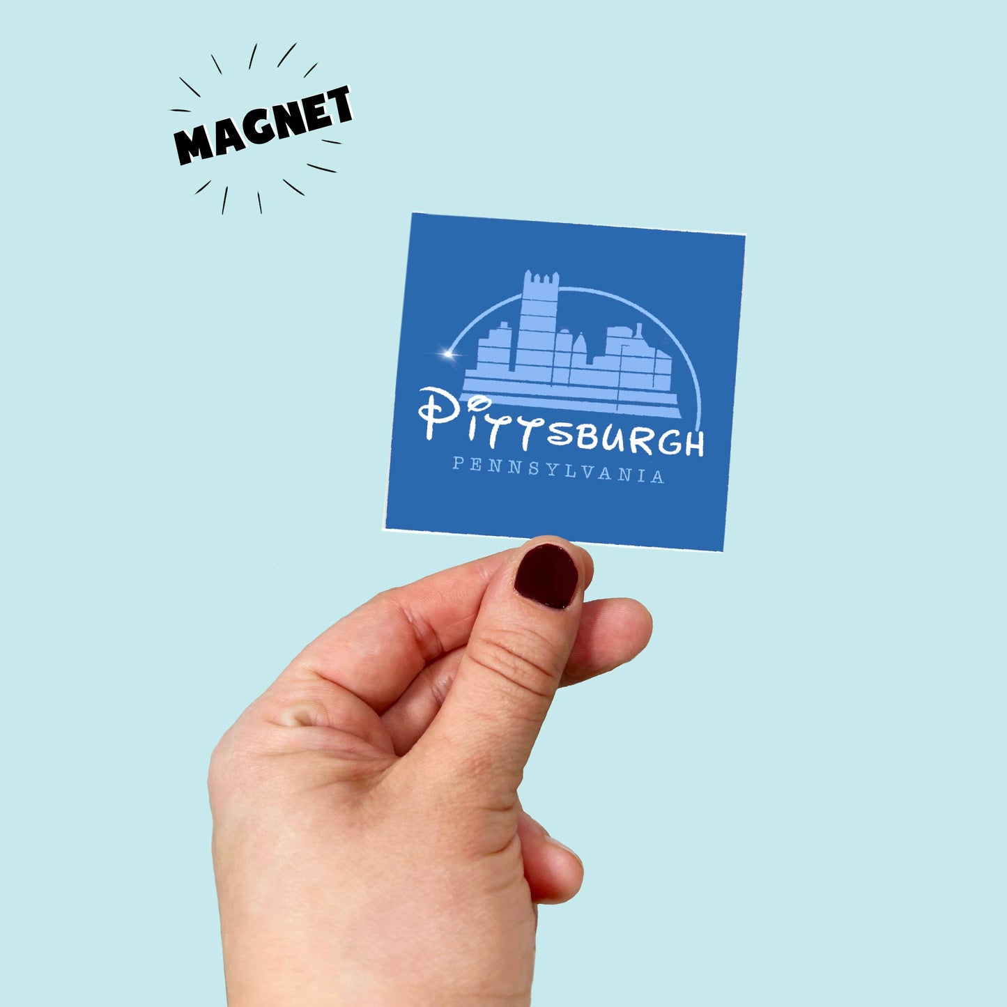 Waterproof Vinyl Pittsburgh Magic Magnet (Square)
