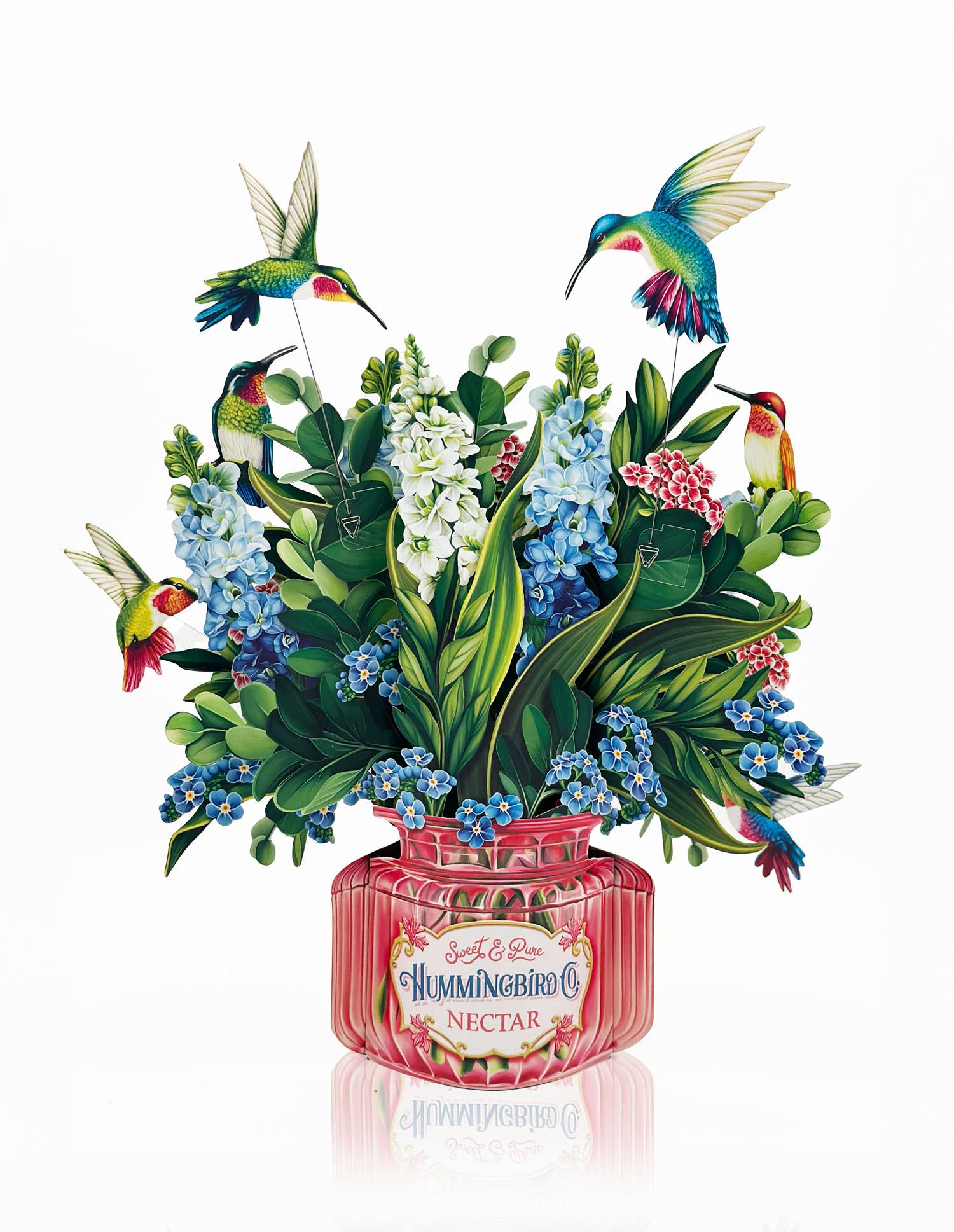Hummingbird Oasis (1 Pop-up Greeting Card)