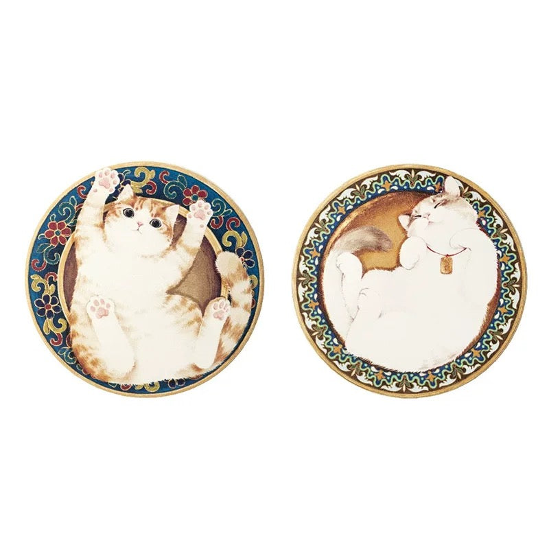 Cat-themed Cup Coasters