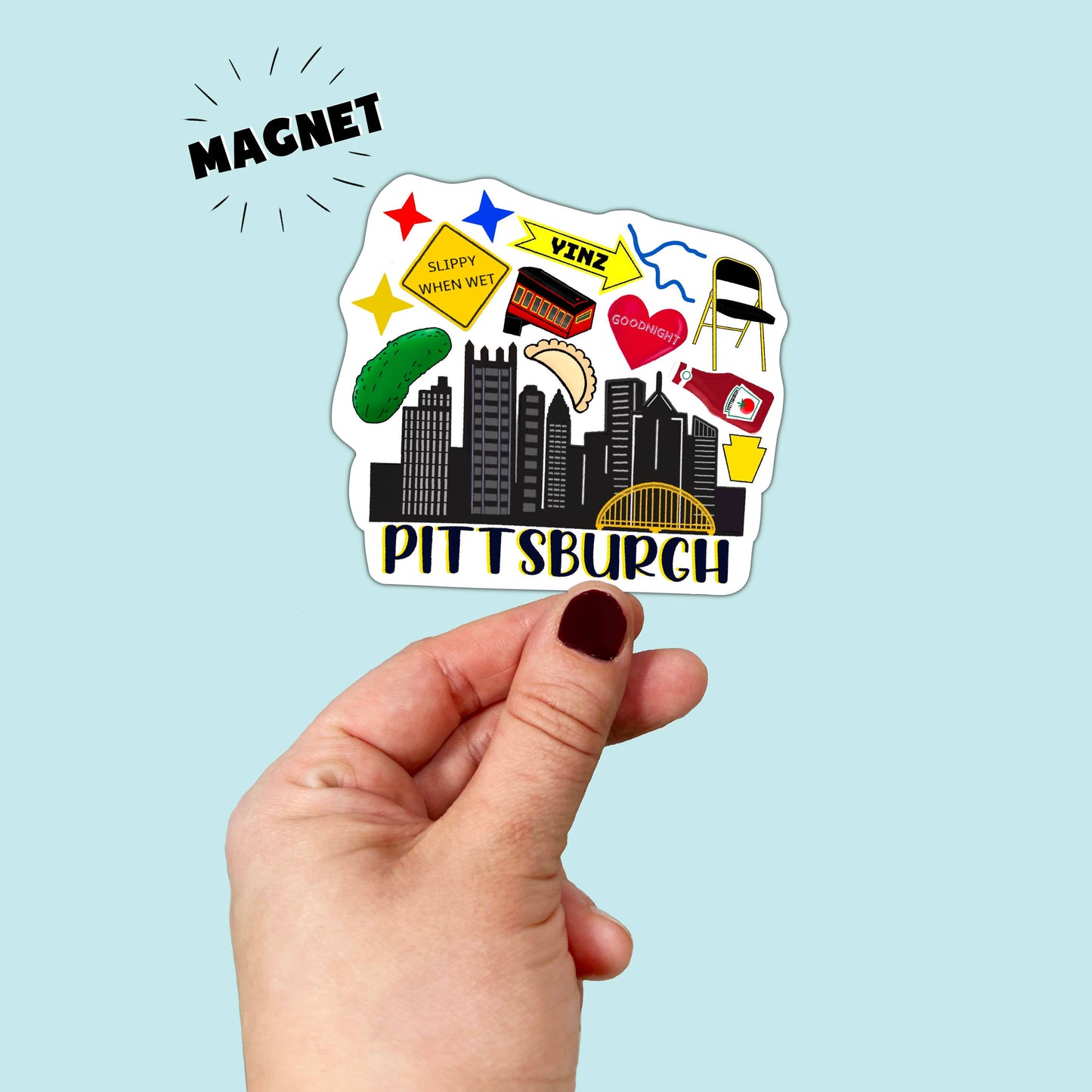 Waterproof Vinyl Pittsburgh Ultra Icons Magnet