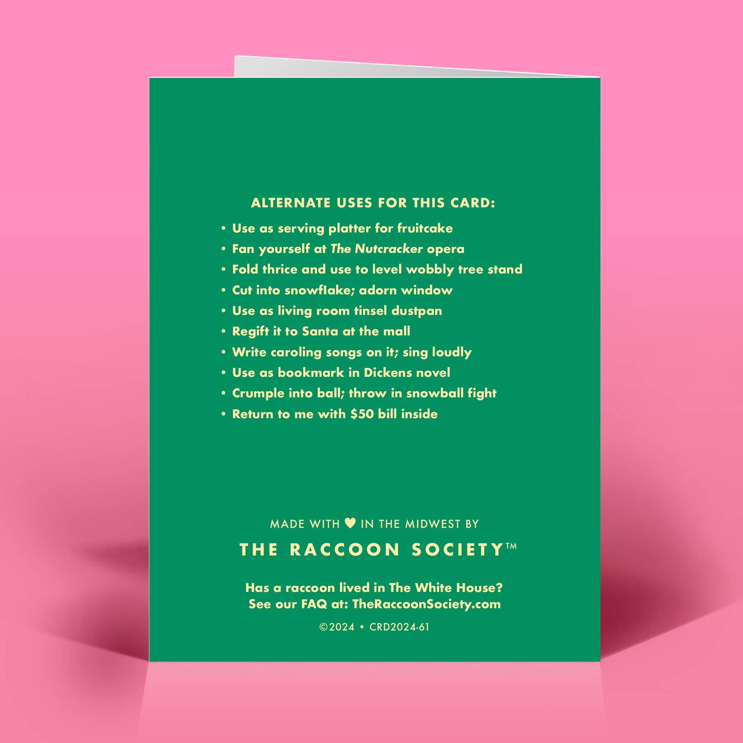 The Raccoon Society - I Left You A Present Christmas Card