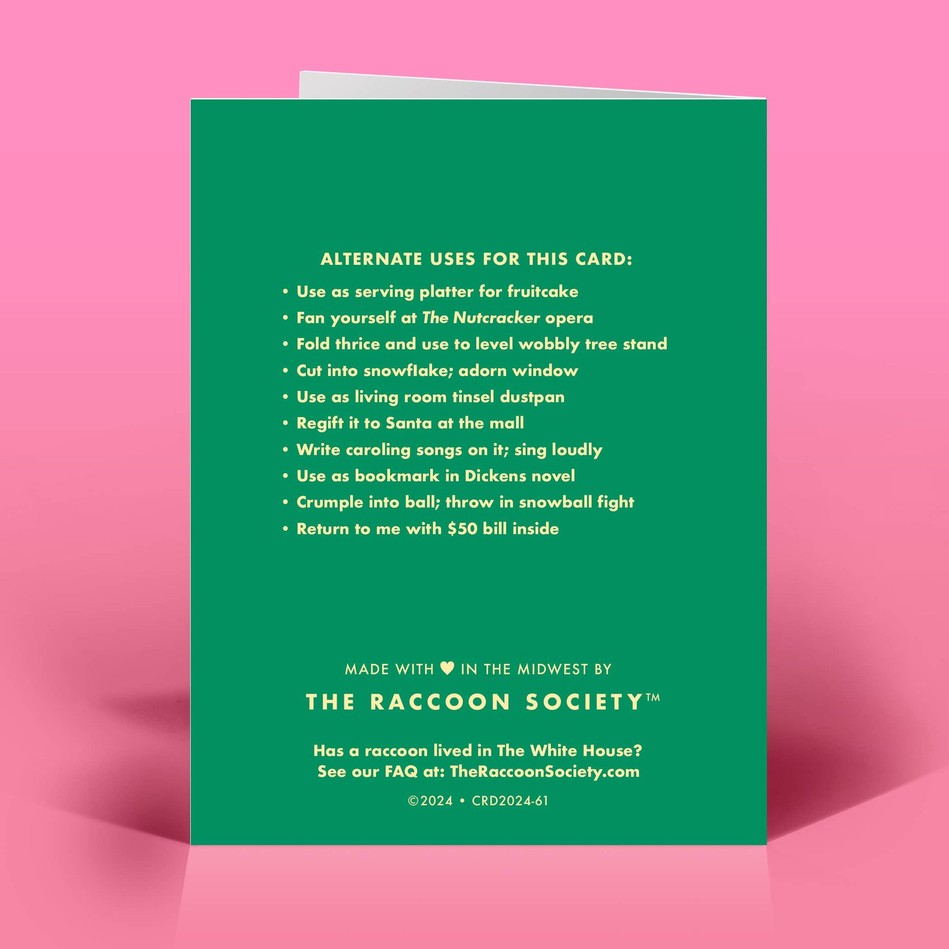 The Raccoon Society - I Left You A Present Christmas Card