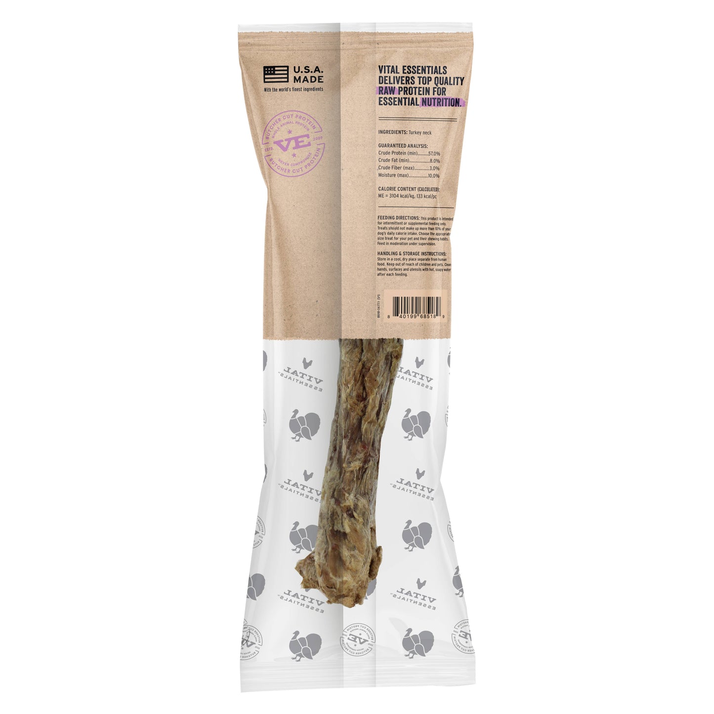Vital Essentials® RAW BAR Freeze-Dried Raw Turkey Neck Treat