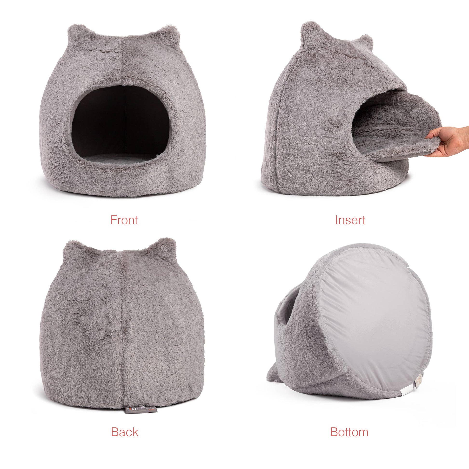 Best Friends by Sheri Meow Hut Fur Grey MD